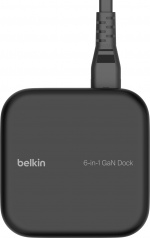 Belkin USB-C 6-in-1 Core GaN -telakka, 130 W Belkin USB-C 6-in-1 Core GaN -telakka, 130 W