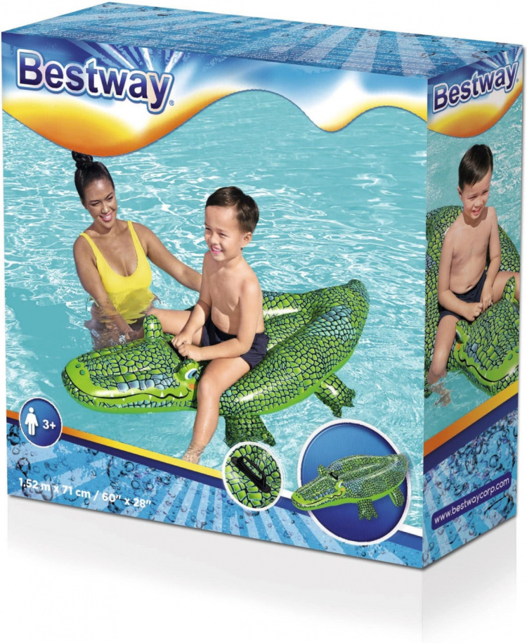 Bestway Buddy Croc Ride On -uimalelu, 152 x 71 cm Bestway Buddy Croc Ride On -uimalelu, 152 x 71 cm