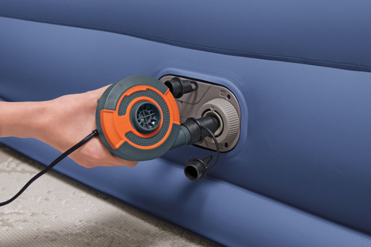 Bestway Tritech™ Air Mattress Queen -ilmatäytteinen varavuode, sisäänrakennettu pumppu, 203 x 152 x 46 cm