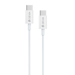 Devia kaapeli Smart EC042 PD USB-C - USB-C 60W 3A valkoinen Devia kaapeli Smart EC042 PD USB-C - USB-C 60W 3A valkoinen