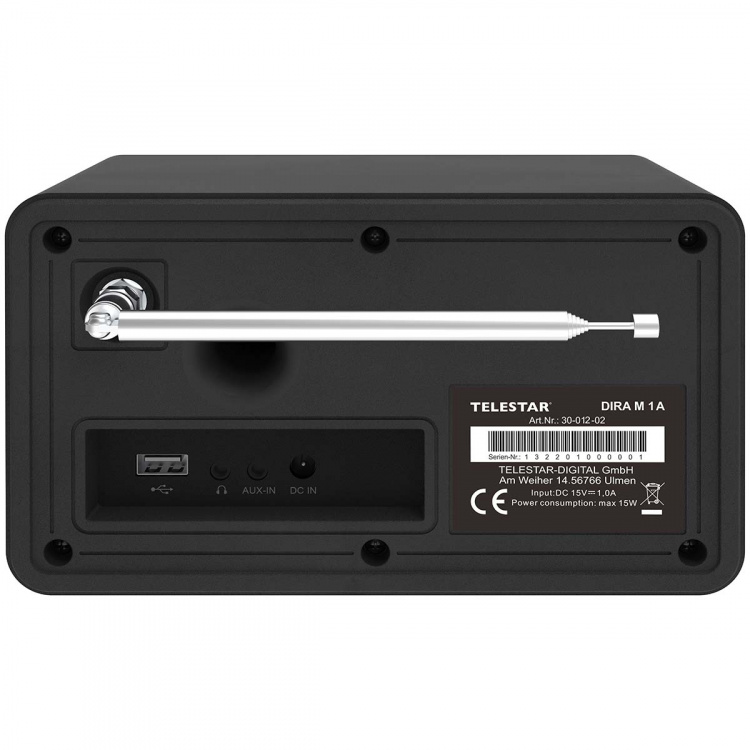 TELESTAR DIRA M 1 A EWF Kompakti mono monitoimiradio musta