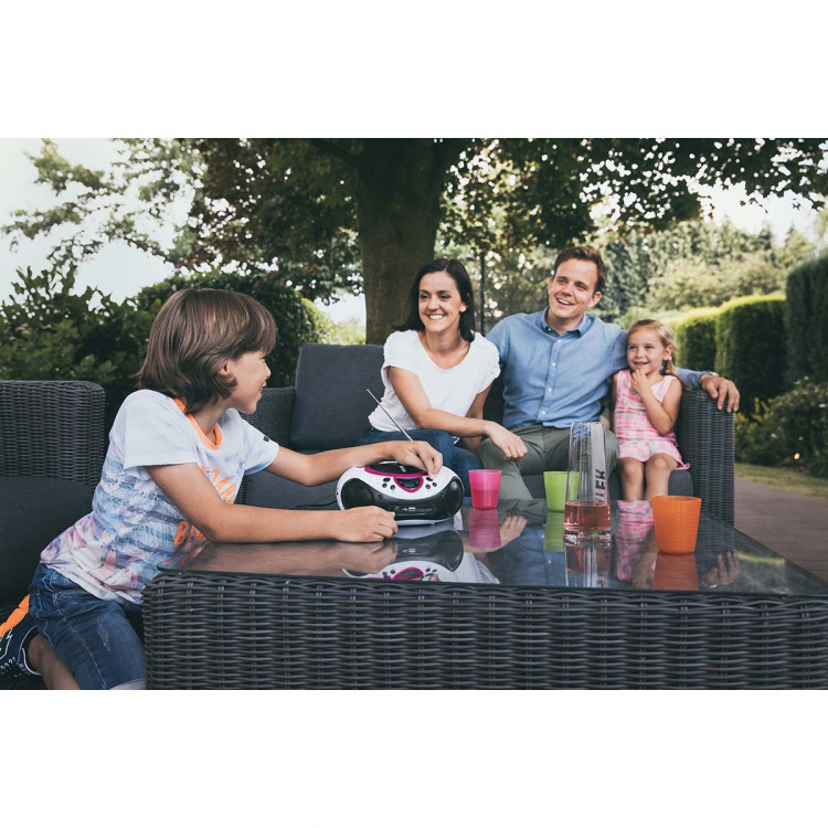 Lenco Kannettava FM-radio CD- ja USB-soitin Vaaleanpunainen Lenco Kannettava FM-radio CD- ja USB-soitin Vaaleanpunainen