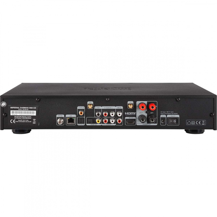 imperial DABMAN i560 CD All-in-one HiFi-järjestelmä vahvistimella ja CD-soittimella DAB+ / FM / Internet / Bluetooth Musta