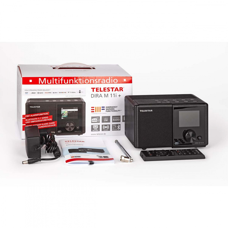 TELESTAR DIRA M11i+ Kompakti monitoimiradio EWF DAB+ / FM / Internet / Bluetooth TELESTAR DIRA M11i+ Kompakti monitoimiradio EWF DAB+ / FM / Internet / Bluetooth