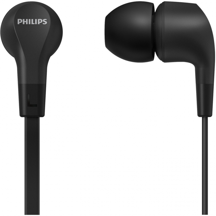 Philips TAE1105BK Trådanslutna in-ear-hörlurar med inbyggd fjärrkontroll. Svarta
