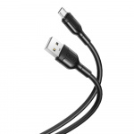 XO kabel NB212 USB - microUSB 1,0 m 2,1A svart