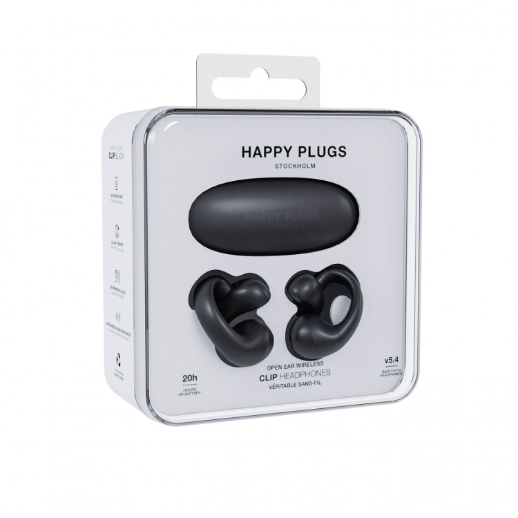 Happy Plugs Kuuloke Clip OWS True-Wireless Musta Happy Plugs Kuuloke Clip OWS True-Wireless Musta