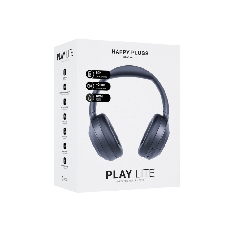 Happy Plugs Kuuloke Play Lite Over-Ear Langaton Musta Happy Plugs Kuuloke Play Lite Over-Ear Langaton Musta