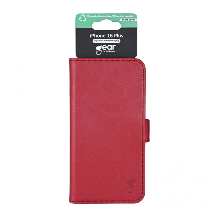 Gear Classic 3 card Recycled MagSerie iPhone 16 Plus Deep Red Gear Classic 3 card Recycled MagSerie iPhone 16 Plus Deep Red