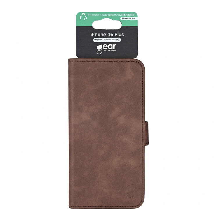 Gear Classic 3 card Recycled MagSerie iPhone 16 Plus Brown Gear Classic 3 card Recycled MagSerie iPhone 16 Plus Brown