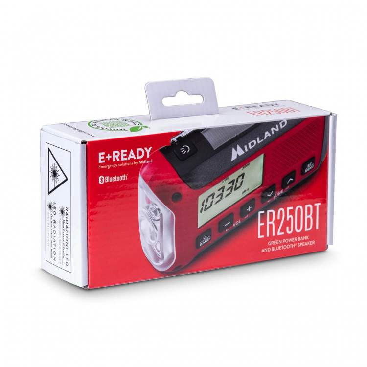 Midland Emergency Radio Power Bank ER250BT Red Black