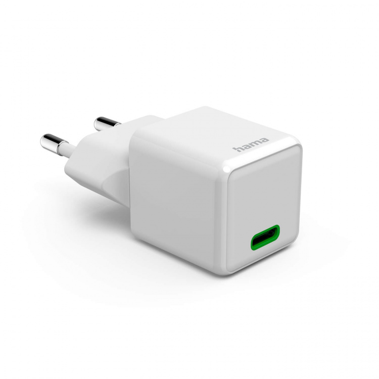 Hama Mini Fast Charger USB-C PD 25W White