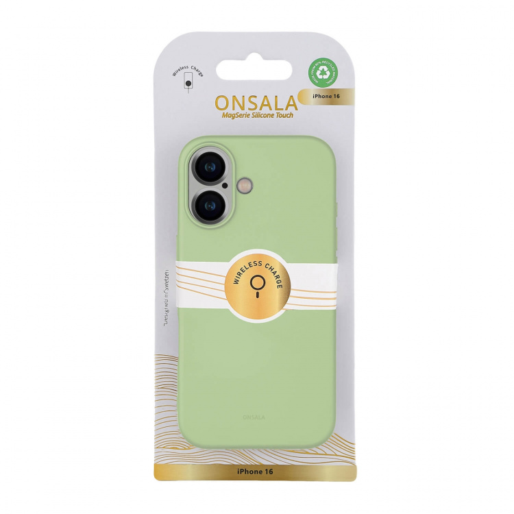 Onsala Mobilkuori silikonituntumalla Lime - iPhone 16