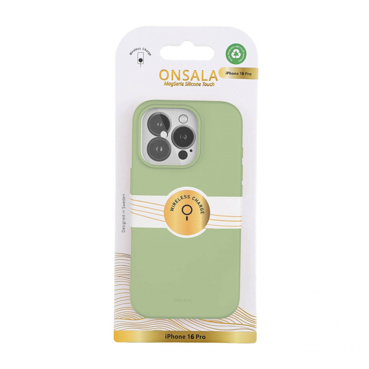 Onsala Back Sil Touch Recycled MagSerie iPhone 16 Pro Lime