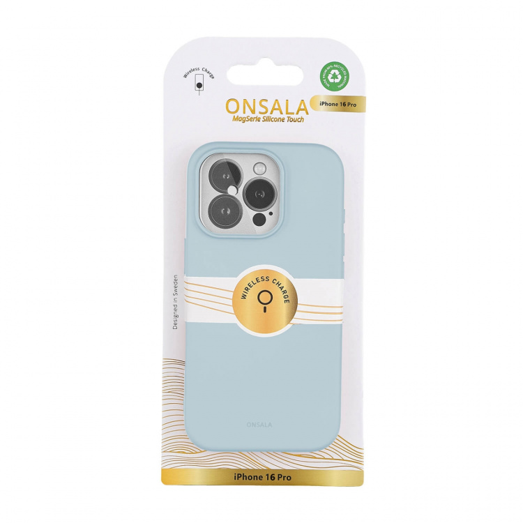 Onsala Back Sil Touch Recycled MagSerie iPhone 16 Pro Concrete