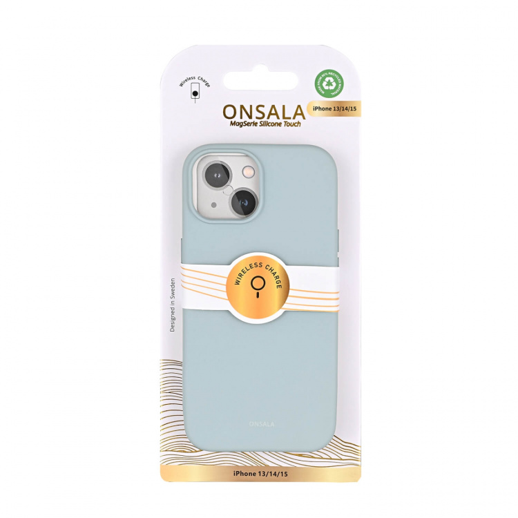 Onsala Back Sil Touch Recycled MagSerie iPhone 13/14/15 Concrete