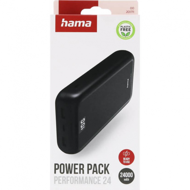 Hama Powerbank 24000mAh 2xUSB-A+1xUSB-C Anthracite Hama Powerbank 24000mAh 2xUSB-A+1xUSB-C Anthracite