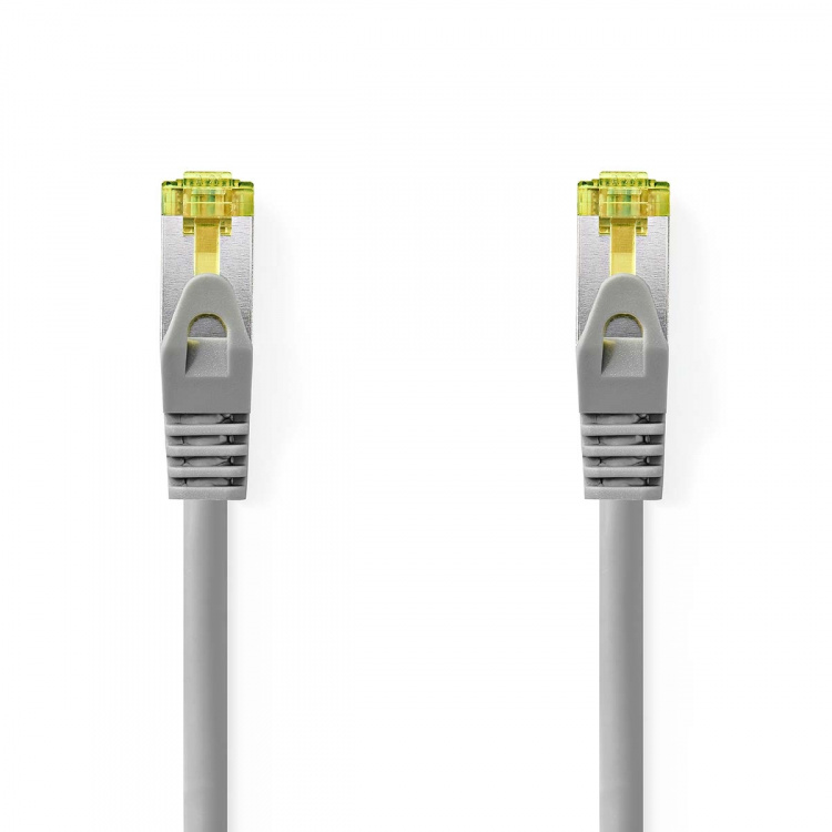 Nedis CAT7 verkkokaapeli | S/FTP | RJ45 uros | RJ45 uros | 0.25 m | Snagless | Pyöreä | LSZH | Harmaa | Label