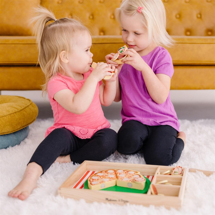 Melissa & Doug Ruoka leikkiä puinen pizza