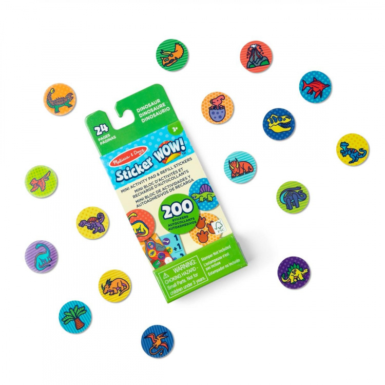 Melissa & Doug Tarra WOW! Mini Activity Pad & Refill Tarrat : Dinosaurus