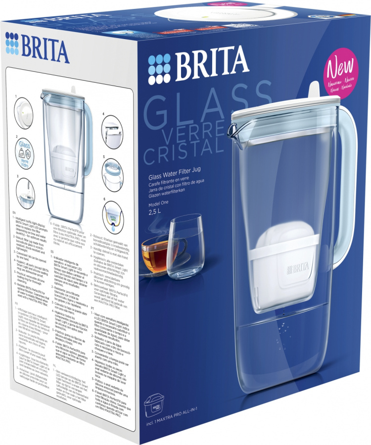 BRITA Glass Jug -vedensuodatuskannu, lasia, 1,5L