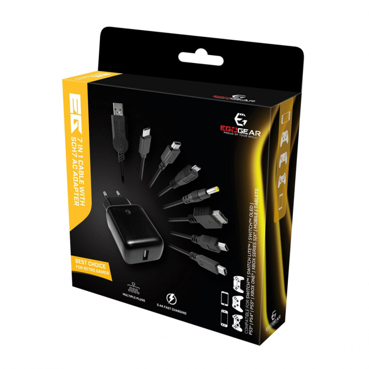 EgoGear 7in1 Cable SCH7 AC Adapter for Retro Consoles EgoGear 7in1 Cable SCH7 AC Adapter for Retro Consoles