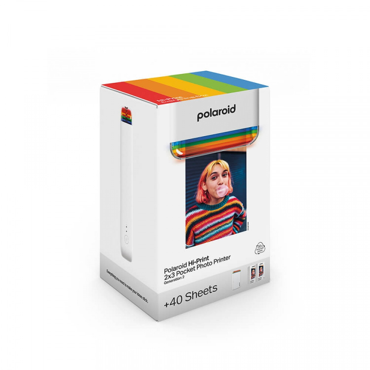Polaroid Printer HiPrint 2x3 Gen. 2 E-box White Polaroid Printer HiPrint 2x3 Gen. 2 E-box White