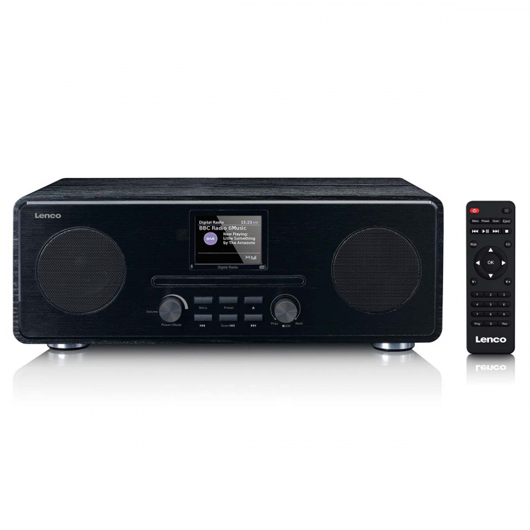 Lenco DAB+ FM-radio CD MP3-soittimella Bluetooth® Musta Lenco DAB+ FM-radio CD MP3-soittimella Bluetooth® Musta