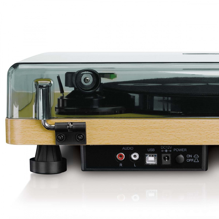 Lenco Levysoitin automaattisella pysäytyksellä ja PC-koodauksella Wood