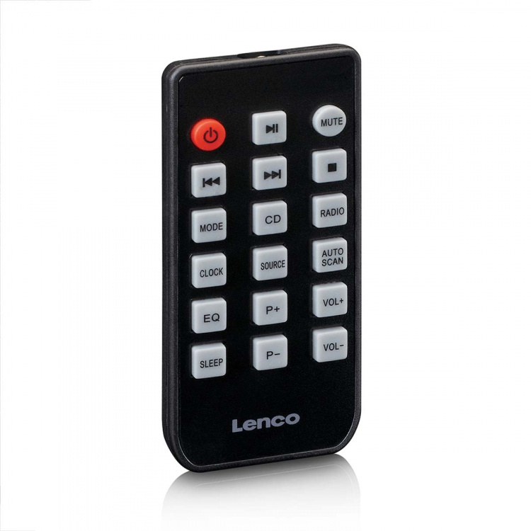 Lenco Micro set CD/MP3 Bluetooth® USB-kaukosäädin Musta