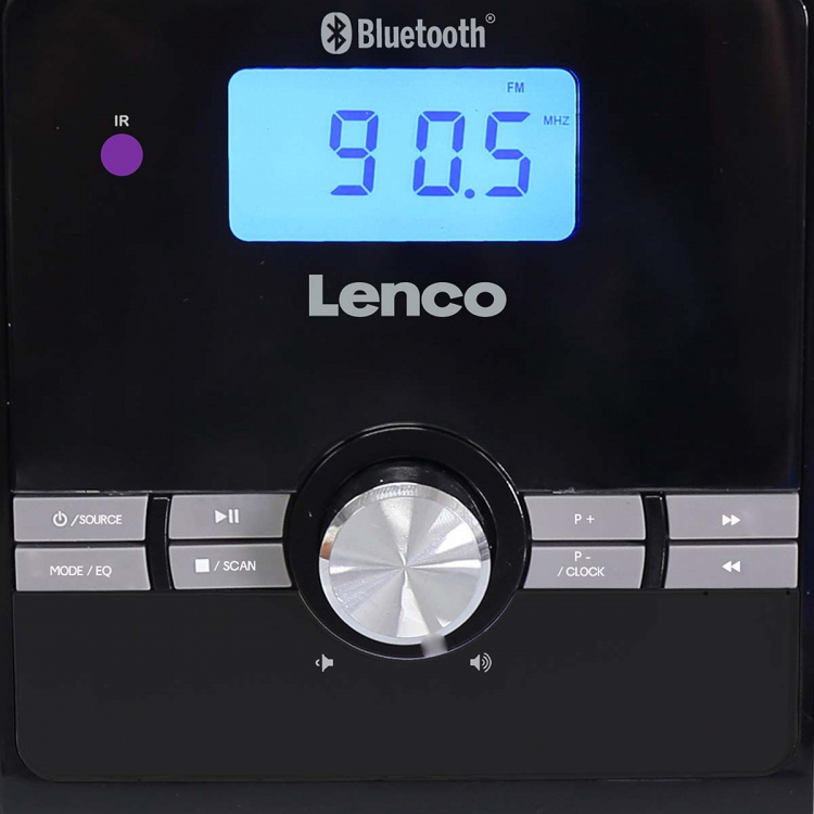 Lenco Micro set CD/MP3 Bluetooth® USB-kaukosäädin Musta