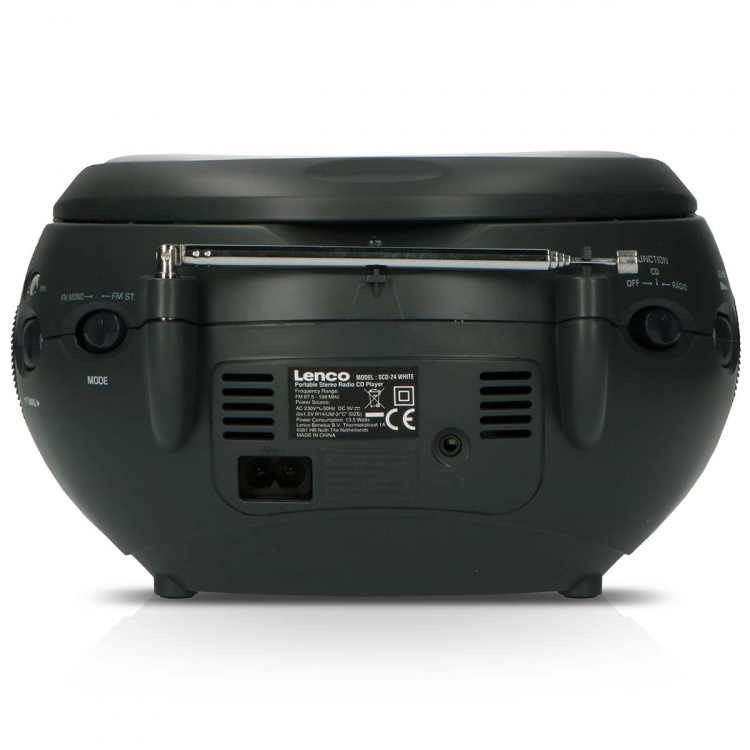 Lenco Kannettava stereo FM-radio CD-levyllä Valkoinen