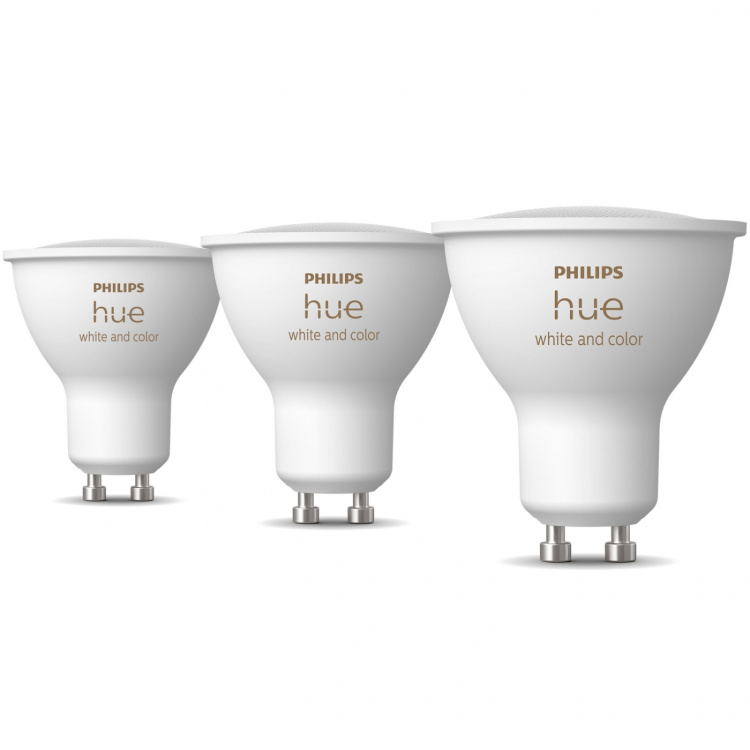 Philips Hue White and Color Ambiance GU10 400lm 3-pack