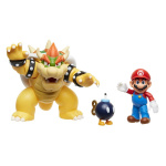 JAKKS Pacific Super Mario 4 tuuman hahmo-setti Mario vs. Bowser