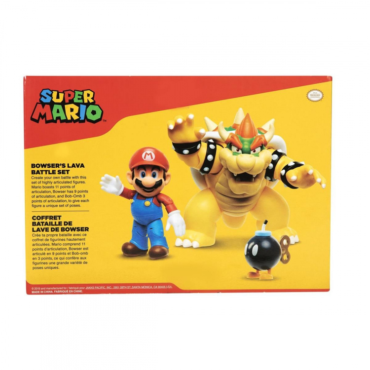 JAKKS Pacific Super Mario 4 tuuman hahmo-setti Mario vs. Bowser