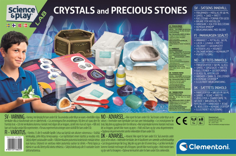 Clementoni Giant Crystals & Precious Stones (Pohjoismainen)