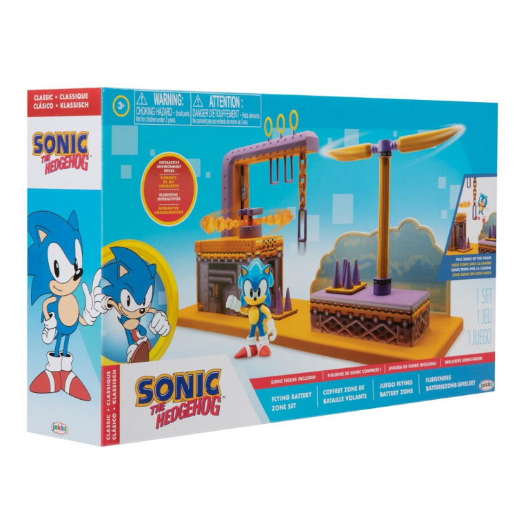 JAKKS Pacific Sonic the Hedgehog 2.5 tuuman leikkisetti Lentävä akkuvyöhyke