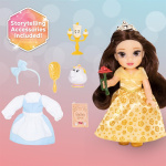 JAKKS Pacific Disney Princess 6 tuuman Petite-nukke, jossa on ylimääräinen muoti ja asusteet Be Our Guest Belle -nukke