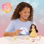 JAKKS Pacific Disney Princess 6 tuuman Petite-nukke, jossa on ylimääräinen muoti ja asusteet Be Our Guest Belle -nukke
