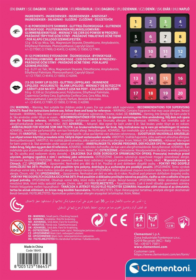 Clementoni Crazy Chic Trousse päiväkirja