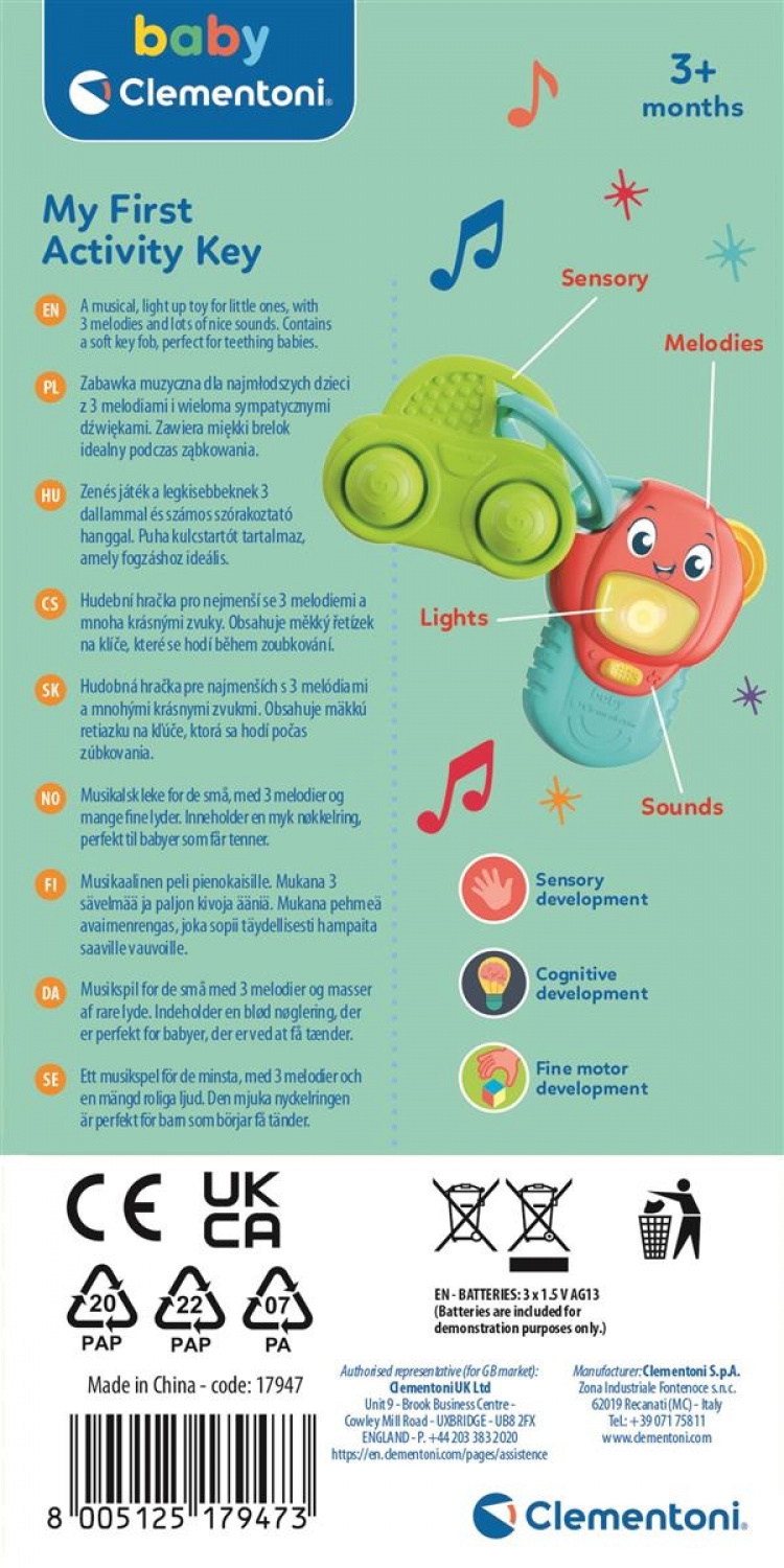 Clementoni Ensimmäinen toiminta-avain