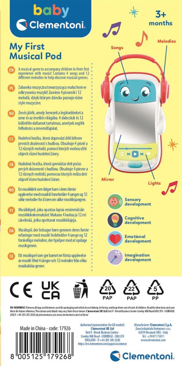 Clementoni Ensimmäinen musiikkipodini