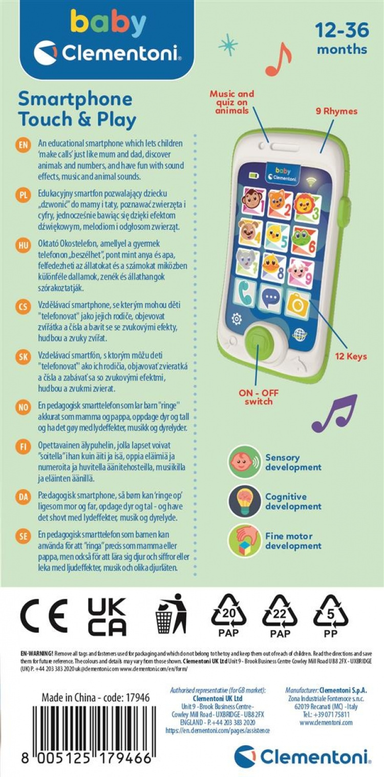 Clementoni Älypuhelimen Touch & Play