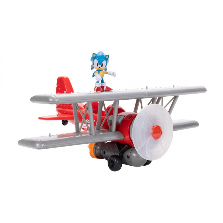 JAKKS Pacific Sonic the Hedgehog 2.5 tuuman leikkisetti Tornado Biplane (kaksitaso)