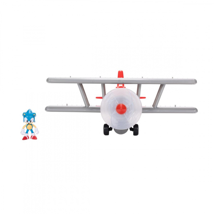 JAKKS Pacific Sonic the Hedgehog 2.5 tuuman leikkisetti Tornado Biplane (kaksitaso)