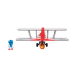 JAKKS Pacific Sonic the Hedgehog 2.5 tuuman leikkisetti Tornado Biplane (kaksitaso)