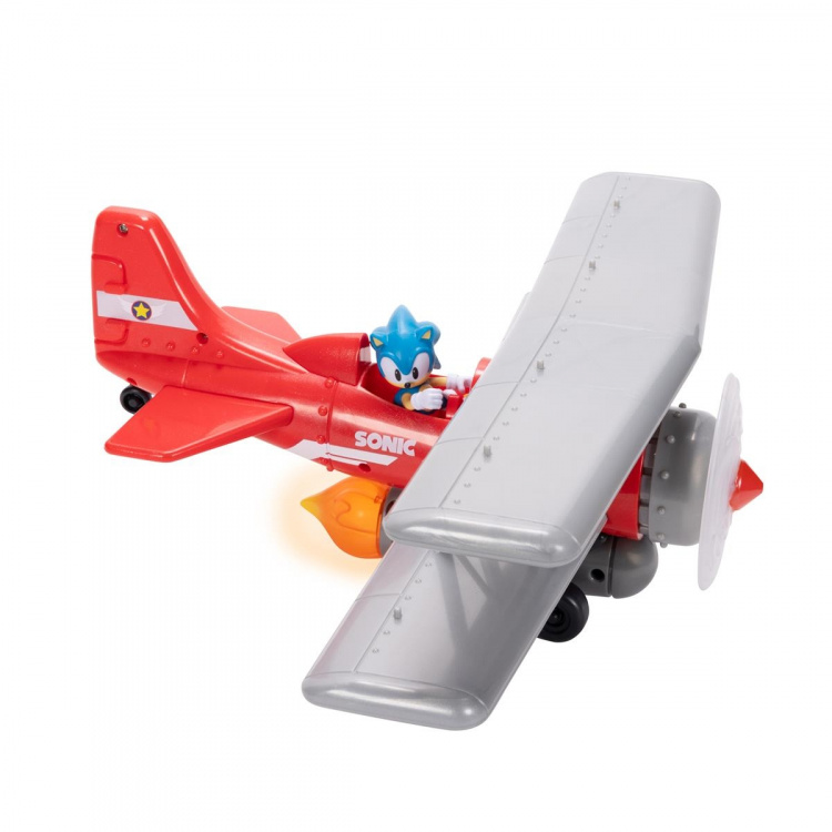 JAKKS Pacific Sonic the Hedgehog 2.5 tuuman leikkisetti Tornado Biplane (kaksitaso)