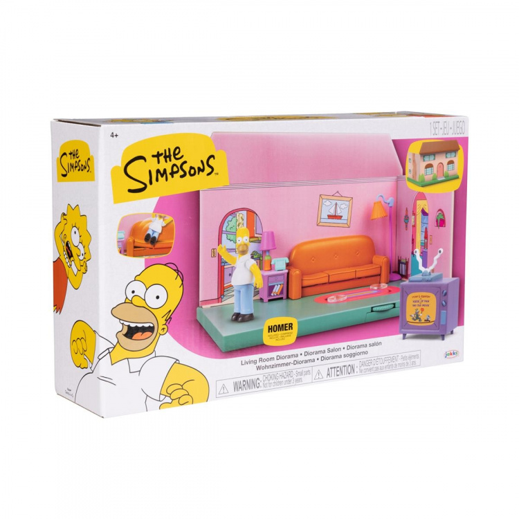 JAKKS Pacific Simpsonit 2,5 tuuman leikkikalusto Simpsonin olohuoneeseen