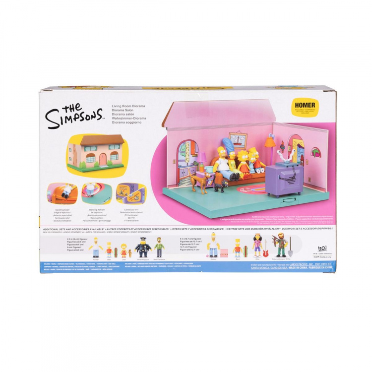 JAKKS Pacific Simpsonit 2,5 tuuman leikkikalusto Simpsonin olohuoneeseen