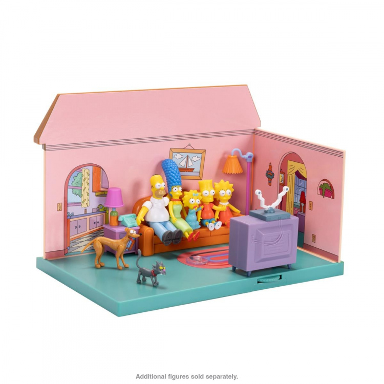 JAKKS Pacific Simpsonit 2,5 tuuman leikkikalusto Simpsonin olohuoneeseen